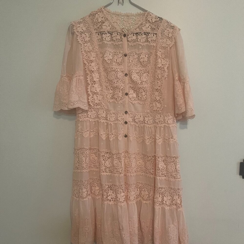 Rebecca Taylor Pink Lace Dress